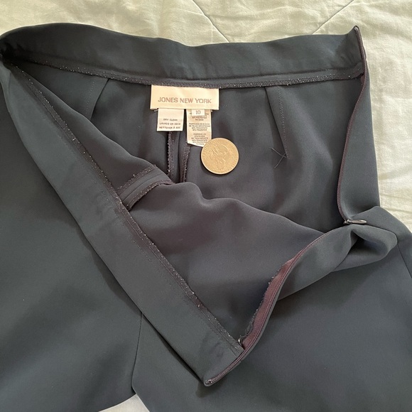 Vintage Jones New York Forest Green Wide Leg Pants Size 10 - Picture 6 of 14